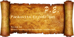 Pankovits Erzsébet névjegykártya