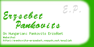 erzsebet pankovits business card